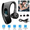 Unilateral Wireless V5.2 Earpiece Rechargeable Wireless in-Ear Headset with Hook for Car Driving Phone Call Office