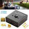 4K Bi-direction HD-IN & HD-OUT 2.0 Cable Switch Switcher Splitter Hub HDCP 3D 2x1 1x2 In Out
