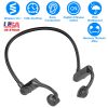 IPX5 Waterproof Wireless V5.1 Bone Conduction Earphones Open-Ear Wireless Headsets Music Sport Wireless Open Hook Earphone with Sensitive Mic For Busi