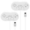 2PCS Classic Game Controller Pad Wired Gamepad Joypad Joystick for Nintendo Wii Remote
