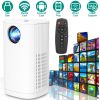 WiFi Mini Projector Portable 1080P Projector Phone Projector Home Movie Projector Compatible with IOS Android iPads U Disk