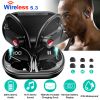Wireless V5.3 TWS Earbuds In-Ear Stereo Headset Hook Earphone Earpiece with Sensitive Mic Magnetic Charging Case for Driving Working Traveling Sport