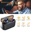 TWS Wireless 5.0 Earbuds In-Ear Stereo Headset Noise Canceling Earphone Headsets w/Mic Magnetic Charging Dock for Driving Working Travelling