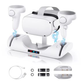 Upgraded Charging Dock with LED Light for Oculus Quest 2,Charging Station with 2 Rechargeable Batteries for Meta Oculus Quest 2 Accessories