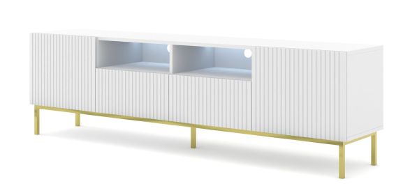 Ravenna B RTV 2D2S 79 in / 200 cm White / White / legs Gold