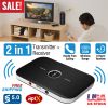 Wireless V5.0 Transmitter Receiver with aptX Low Latency 2-in-1 Wireless 3.5mm Audio Adapter for TV Headphones Speakers PC Sound System Car