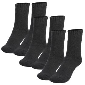 3 Pairs Men Warm Wool Socks Soft Cozy Winter Thermal Socks For Men Thick Heat-Trapping Moisture Wicking Socks Indoor Outdoor (Option: DarkGrey)