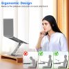 Laptop Stand Riser Stepless Angle Adjustable Ergonomic Notebook Holder Heat Dissipation Notebook Elevator for Laptop Tablet Drawing Board up to 15.6in