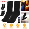 3 Pairs Men Warm Wool Socks Soft Cozy Winter Thermal Socks For Men Thick Heat-Trapping Moisture Wicking Socks Indoor Outdoor