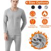 Men Thermal Underwear Set Long Johns Pants Long Sleeve Soft Underwear Kit Top Bottom Winter Sports Suits