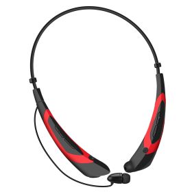 Wireless Neckband Headphones V5.0 Sweat-proof Sport Headsets Earbuds In-Ear Magnetic Neckbands Stereo Earphone Deep Bass Earphone w/Mic (Option: Red)