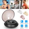 IPX5 Waterproof Unilateral Wireless Earbud Mini In-Ear Headset Rechargeable with Built-in Mic Charging Case Sweat Resistant Earphone