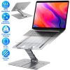 Laptop Stand Riser Stepless Angle Adjustable Ergonomic Notebook Holder Heat Dissipation Notebook Elevator for Laptop Tablet Drawing Board up to 15.6in
