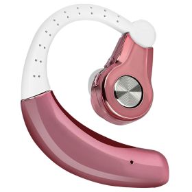Wireless Earpiece Right In-Ear Wireless Earphone w/ Mic Earhook For Business Office Driving 120Hrs Playtime (Option: RoseGold)