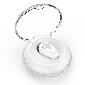 IPX5 Waterproof Unilateral Wireless Earbud Mini In-Ear Headset Rechargeable with Built-in Mic Charging Case Sweat Resistant Earphone (Option: Silver)