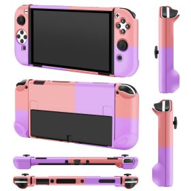 Protective Shell Cover Hard Dockable Case Fit For Nintendo Switch OLED Joy Con Shell (Option: PinkPurple)