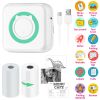 Pocket Wireless Thermal Printer Portable Mini Sticker Maker Machine Rechargeable Inkless Photo Printer for Printing Label Journal Study Notes Memo Pho