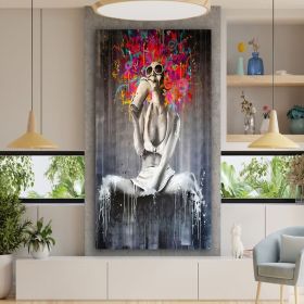 woman graffiti art (style: 01, size: 60x120cm)