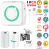 Pocket Wireless Thermal Printer Portable Mini Sticker Maker Machine Rechargeable Inkless Photo Printer for Printing Label Journal Study Notes Memo Pho