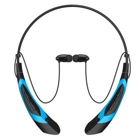Wireless Neckband Headphones V5.0 Sweat-proof Sport Headsets Earbuds In-Ear Magnetic Neckbands Stereo Earphone Deep Bass Earphone w/Mic (Option: Blue)